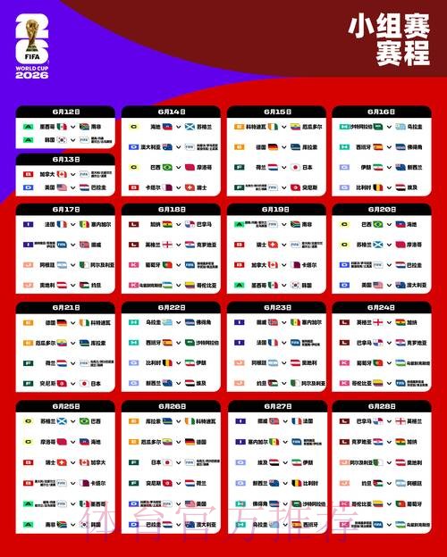 2026世界杯小组赛赛程实时更新赛事详情怎么看